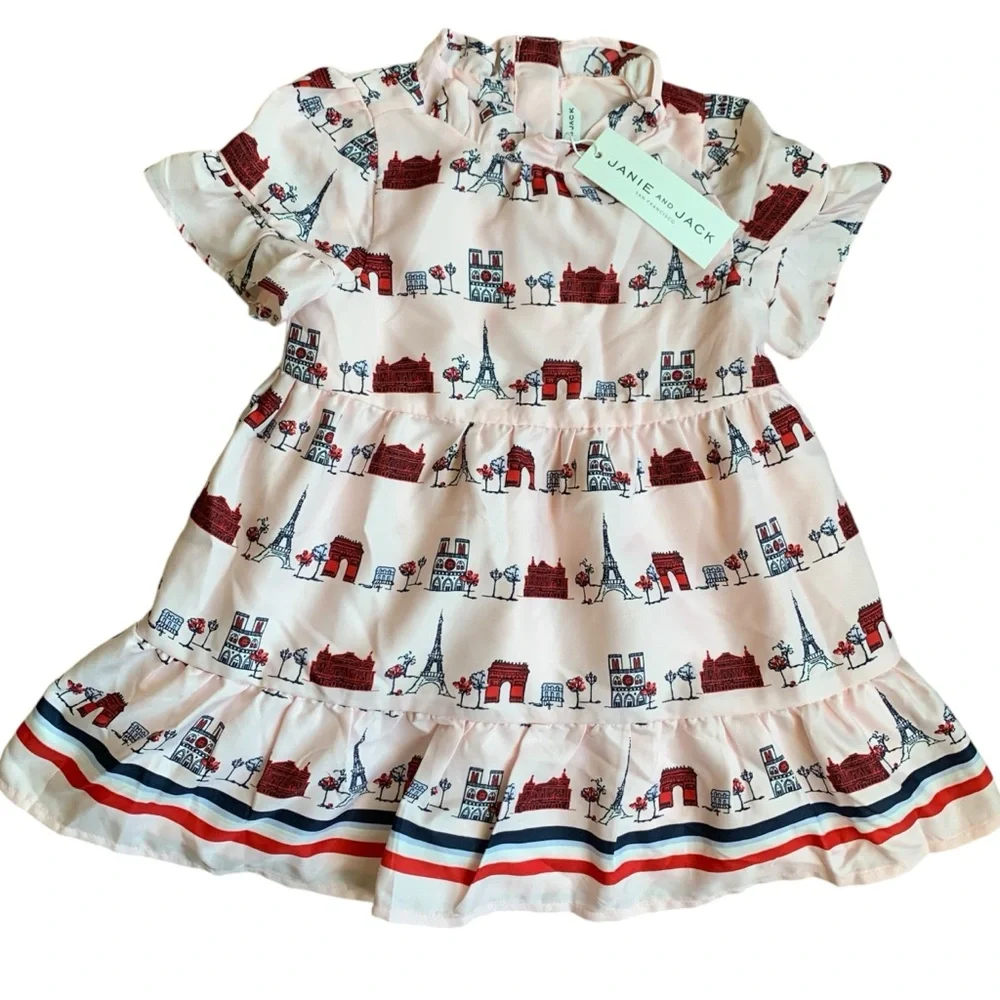 Janie and Jack Paris Patterned Dress NWT